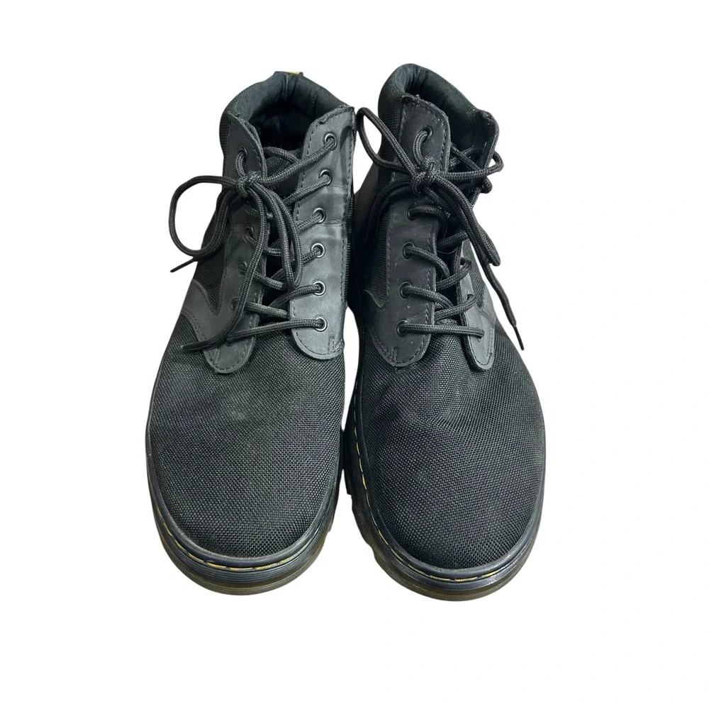 Dr Martens Bonny Tech Black Extra Tough Nylon Ajax Leather Boots Mens 11 W 12